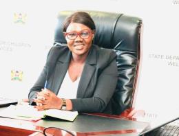 A file image of Child Services PS Carren Ageng'o